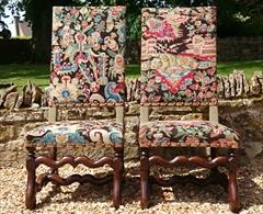 Antique Pair of Jacobean Style 19th Century Chairs 45h 20w 29d 17h seat _2.JPG
